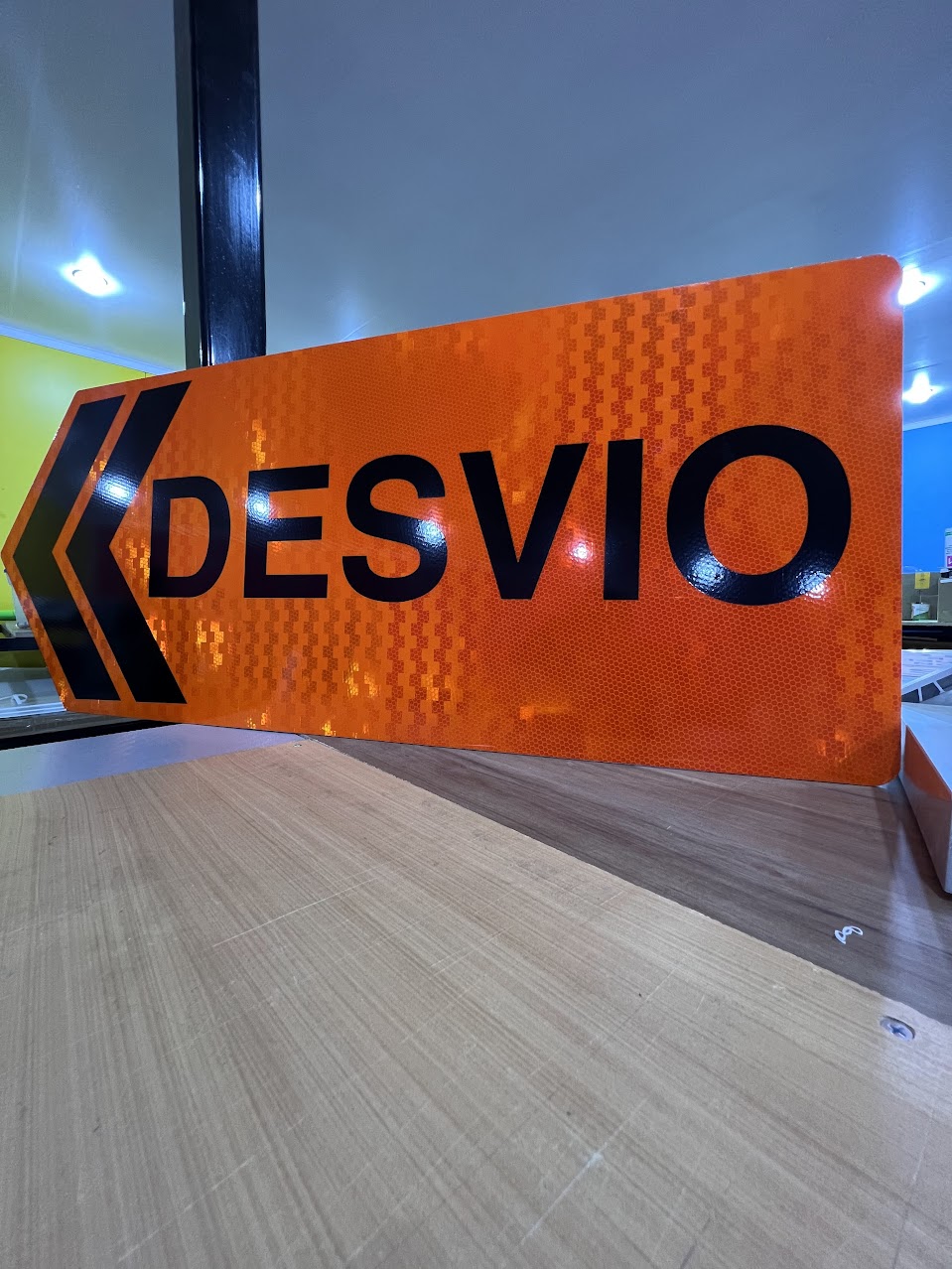 Señal Desvío reflectante